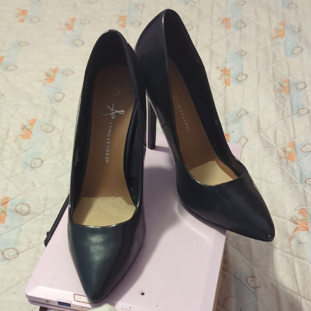 Atmosphere Patent Black Heels